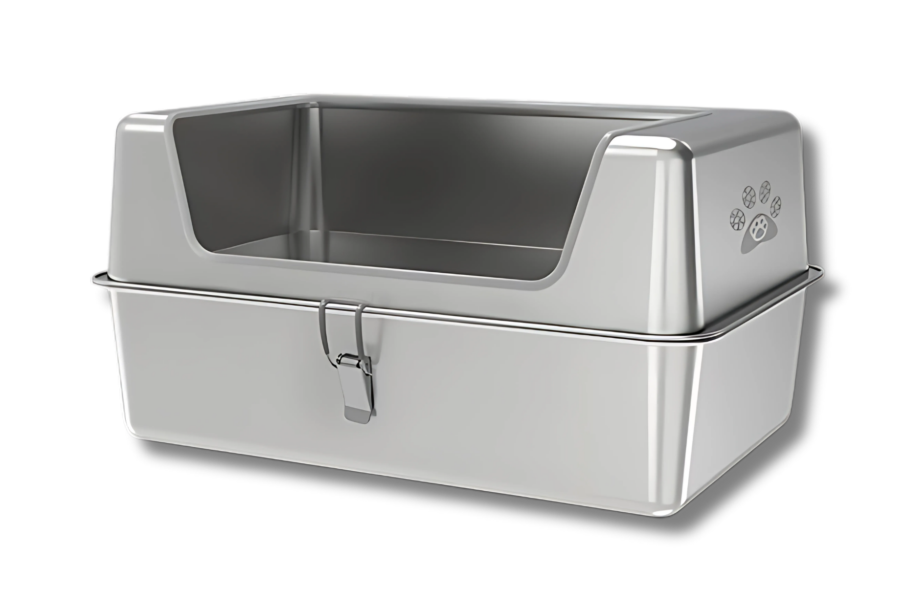 Stainless Steel Litter Box with Lid, High Sides