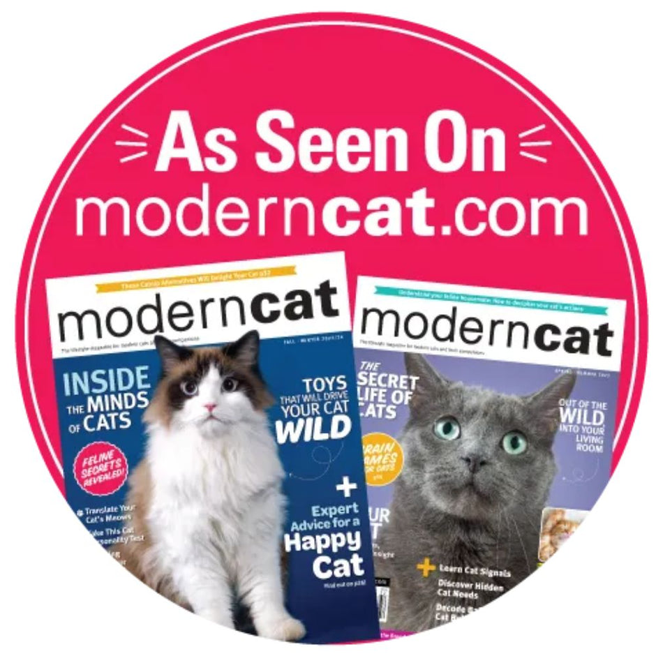 LoftyLoo featured on Modern Cat magazine as seen on badge