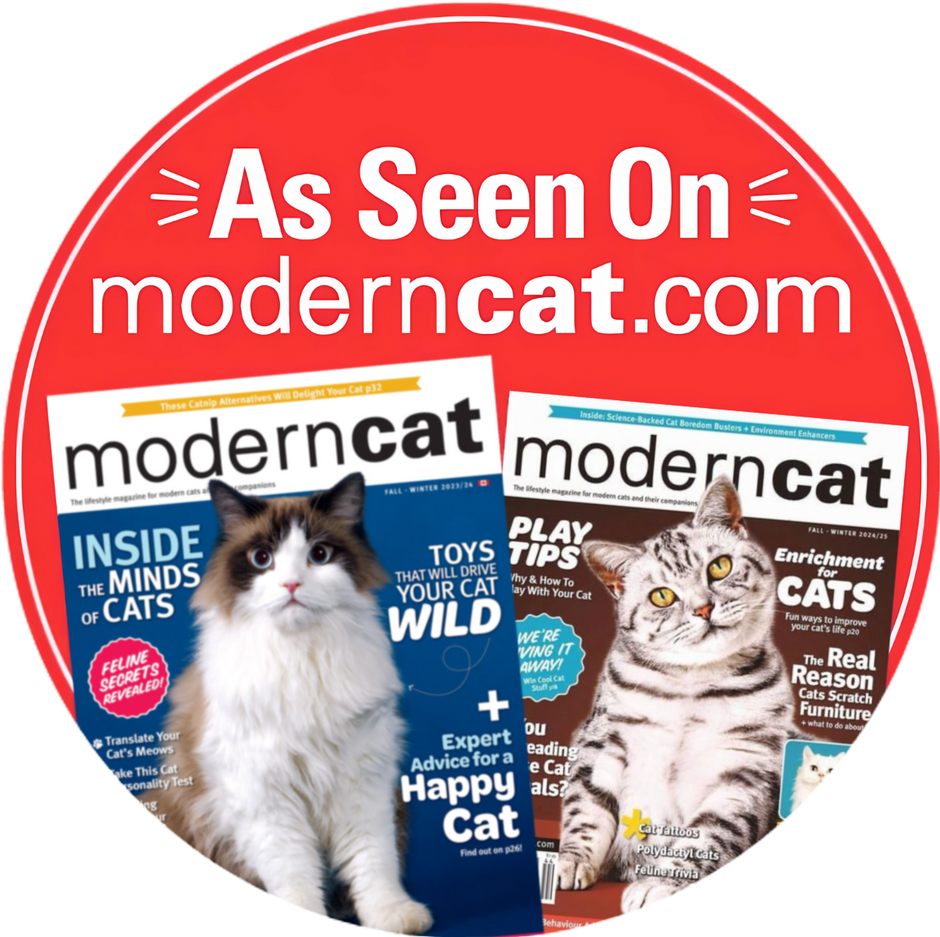 LoftyLoo featured on Modern Cat magazine as seen on badge