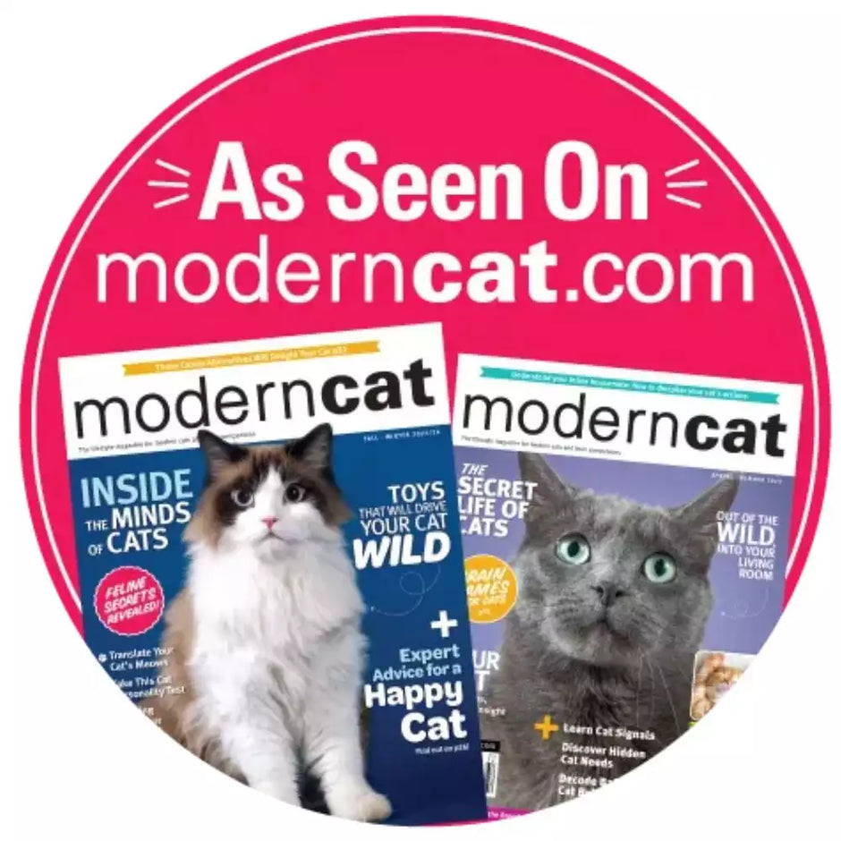 LoftyLoo featured on Modern Cat magazine as seen on badge