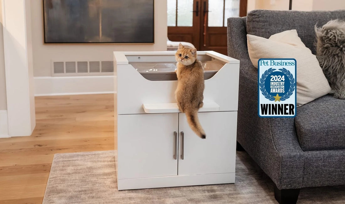 Luxury cat litter box cabinet designed for stylish homes